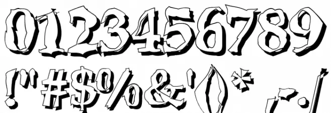 BONKERS - shadow 字体 其它煤焦