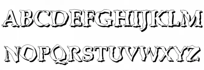 BONKERS - shadow Font Litere mari
