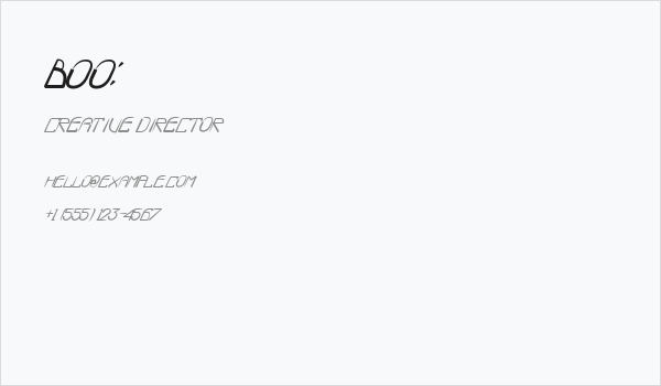 BOO:] Business Card