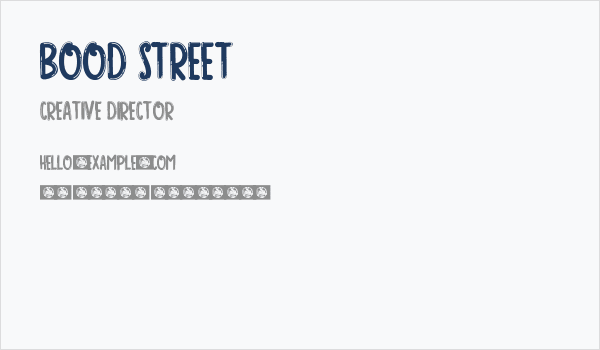 BOOD STREET Business Card
