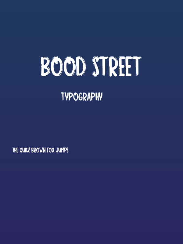 BOOD STREET Poster
