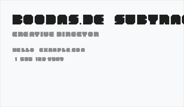 BOODAS.DE | Subtract Business Card