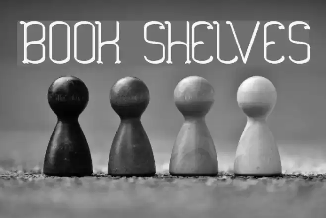 BOOK SHELVES Font examples