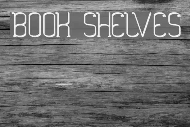 BOOK SHELVES Font examples