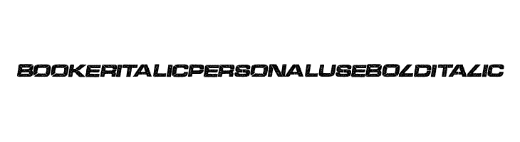 BOOKER ITALIC PERSONAL USE Bold Italic  フリーフォントのダウンロード