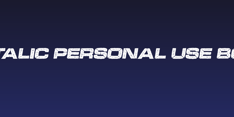 BOOKER ITALIC PERSONAL USE Bold Italic Social Header