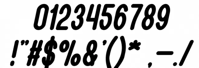 BOOKMARK Bold Italic Font OTHER CHARS