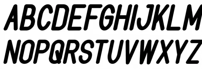 BOOKMARK Bold Italic Font UPPERCASE