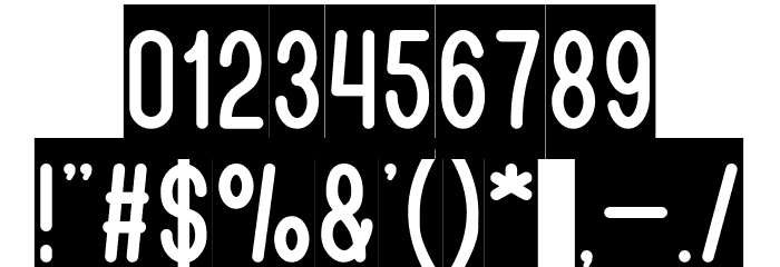 BOOKMARK-Inverse Font OTHER CHARS
