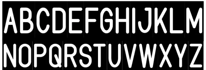 BOOKMARK-Inverse Schriftart Groß