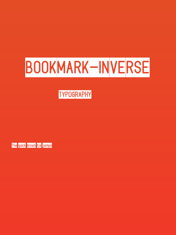 BOOKMARK-Inverse Poster