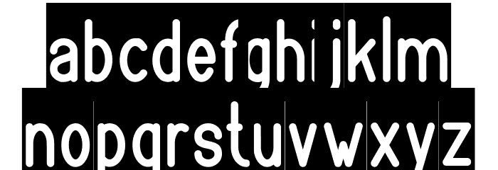 BOOKMARK-Inverse Font LOWERCASE