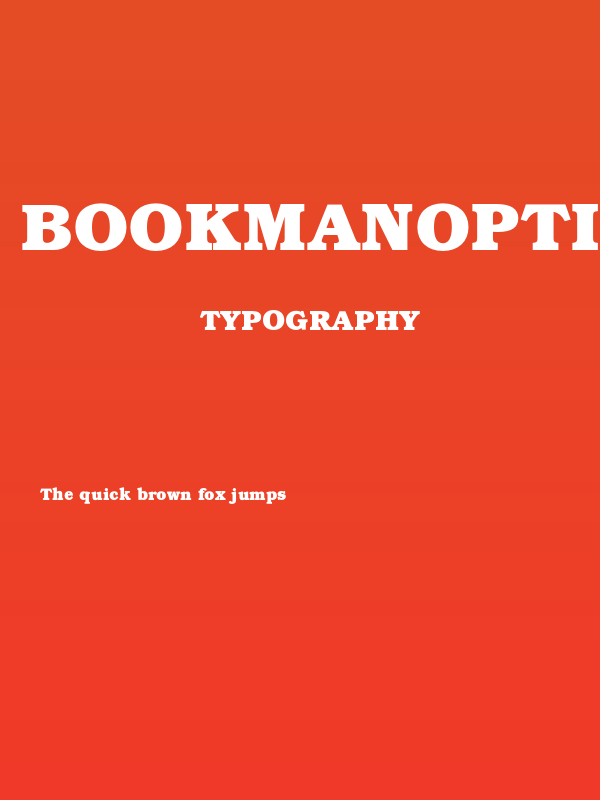 BOOKmanOpti-Bold Poster
