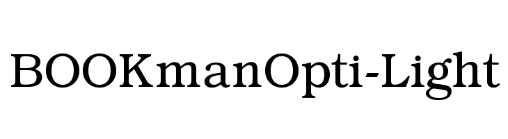 BOOKmanOpti-Light Font