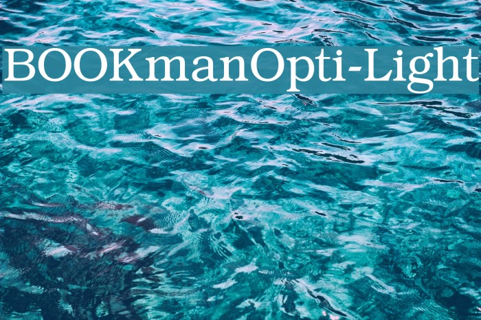 BOOKmanOpti-Light Font examples