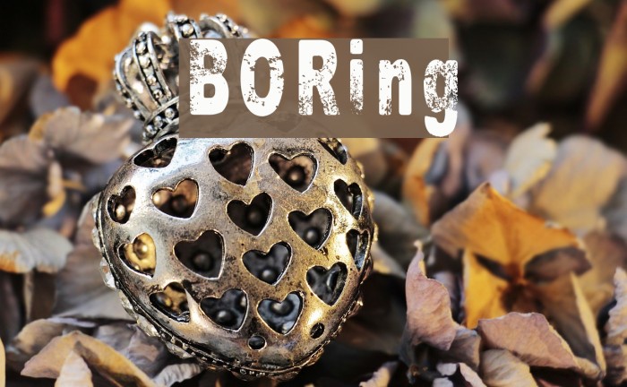 BORing Font examples