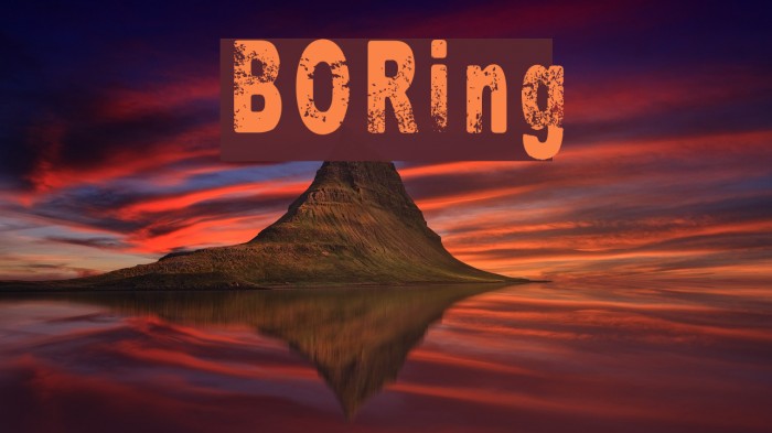 BORing Font examples