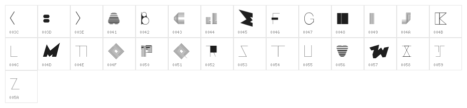 BOSSM-A Character Map