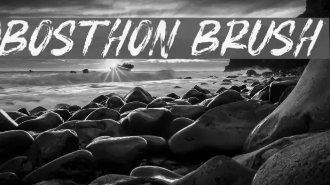 BOSTHON BRUSH Font examples
