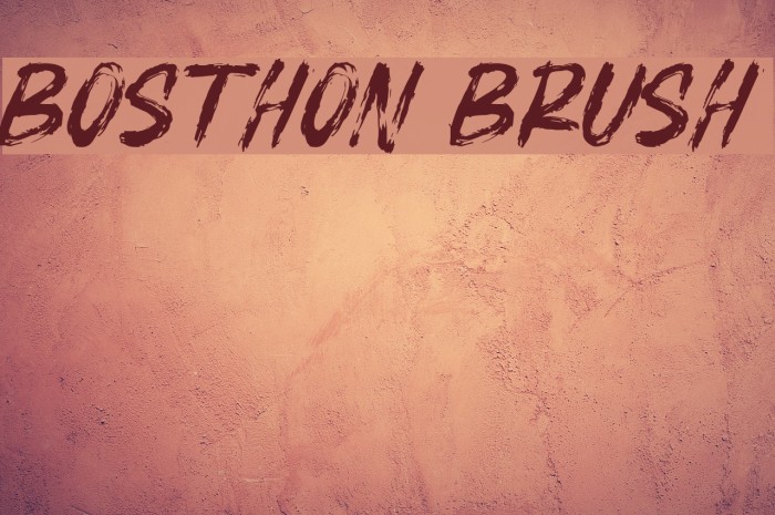 BOSTHON BRUSH Fonte examples