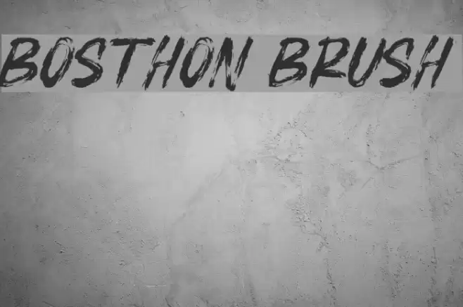 BOSTHON BRUSH Font examples