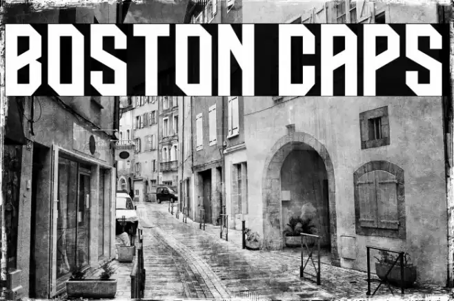 BOSTON CAPS Font examples