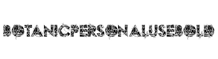 BOTANIC PERSONAL USE Bold  font caratteri gratis