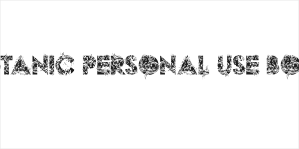 BOTANIC PERSONAL USE Bold Logo