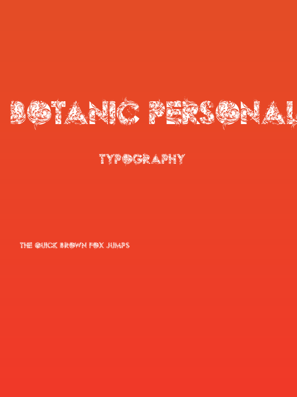 BOTANIC PERSONAL USE Bold Poster