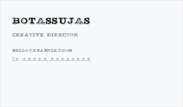BOTASSUJAS Business Card
