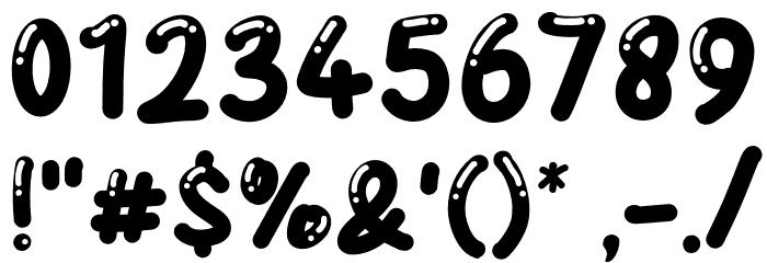BOUNCY GUM Font OTHER CHARS