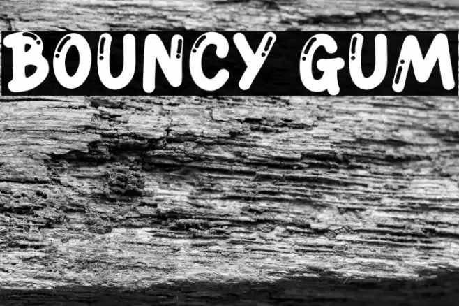 BOUNCY GUM Font examples