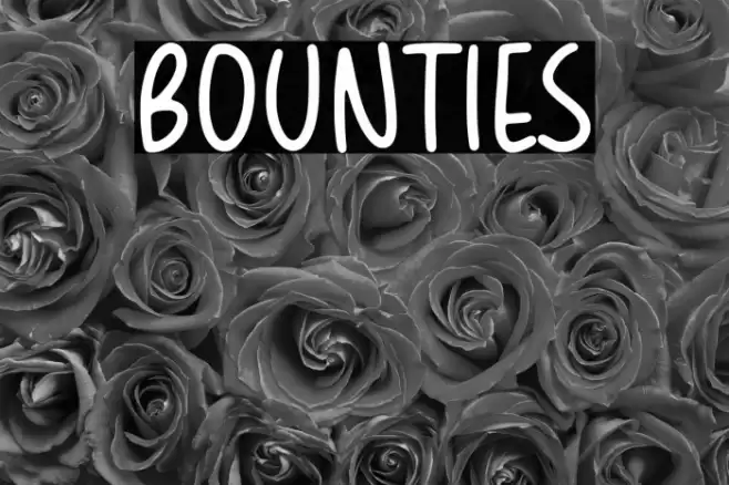 BOUNTIES Font examples