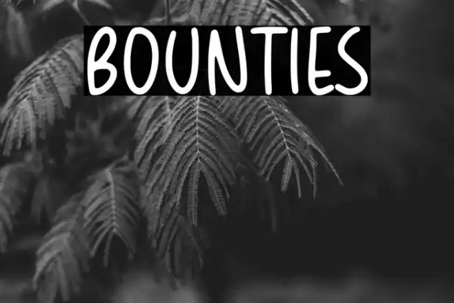 BOUNTIES Font examples