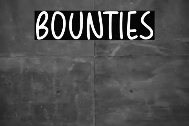 BOUNTIES Font examples