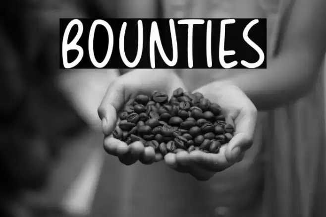BOUNTIES Font examples