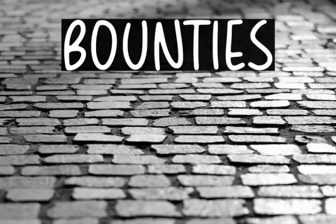 BOUNTIES Font examples