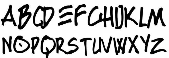 BOUTON Kursiv フォント 大文字