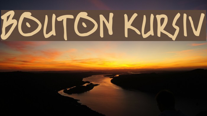 BOUTON Kursiv Font examples