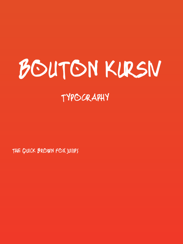 BOUTON Kursiv Poster