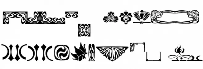 BOUTON Nouveau Ornaments II 字体 大写