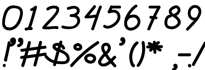 BOXI MARKER Font OTHER CHARS