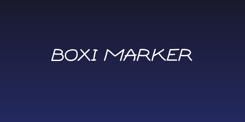 BOXI MARKER Social Header