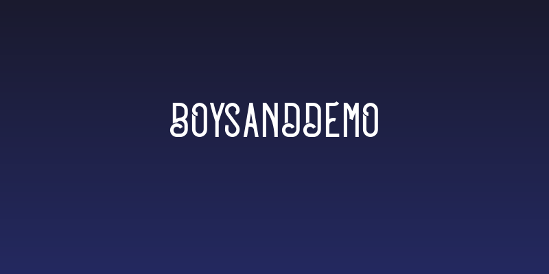 BOYSANDDEMO Social Header