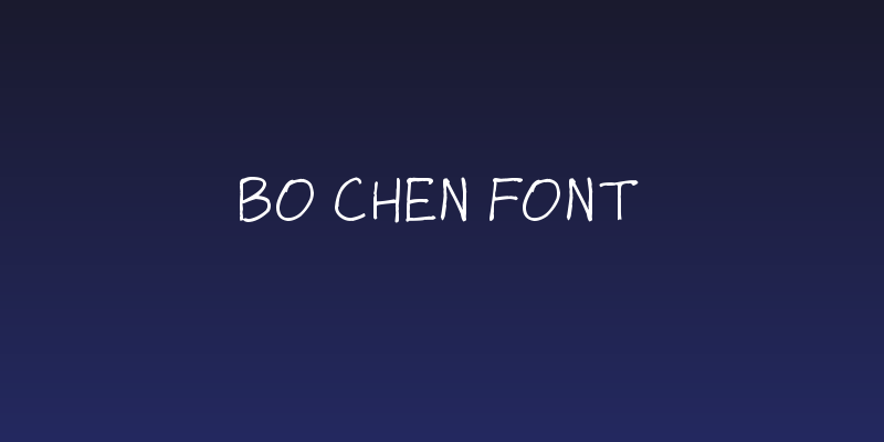 Bo Chen Font Social Header