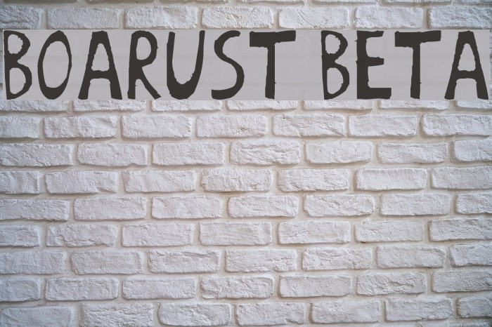 BoArust beta Font examples