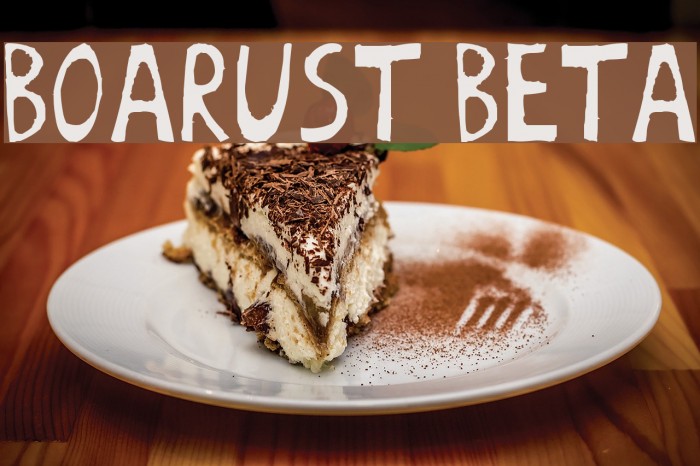 BoArust beta Font examples