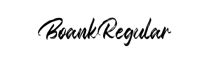 Boank Regular  Free Fonts Download