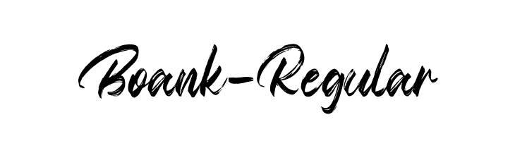 Boank-Regular  免费字体下载
