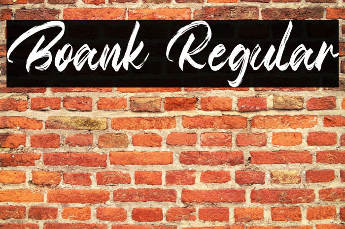 Boank Regular Example 1